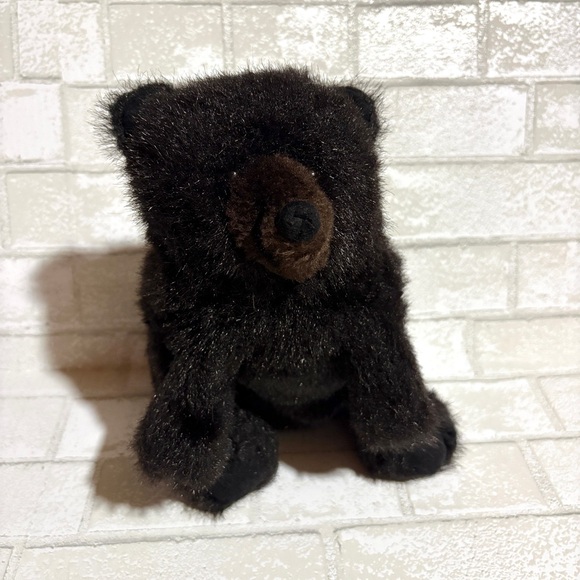 Folkmanis Baby Black Bear Hand Puppet Vintage Plush Toy - Picture 1 of 8